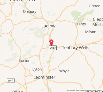 Map of Woofferton, EnglandEngland