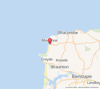 Map of Woolacombe, EnglandEngland