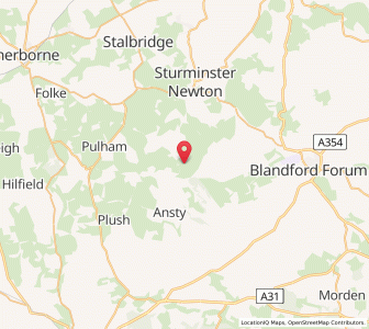 Map of Woolland, EnglandEngland