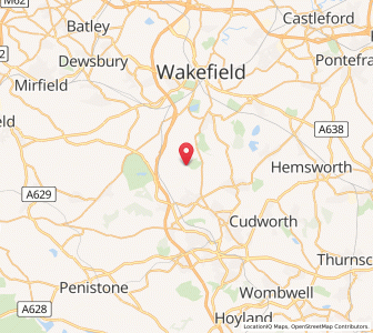 Map of Woolley, EnglandEngland