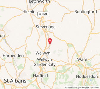 Map of Woolmer Green, EnglandEngland