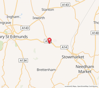 Map of Woolpit, EnglandEngland