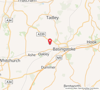 Map of Wooton Saint Lawrence, EnglandEngland