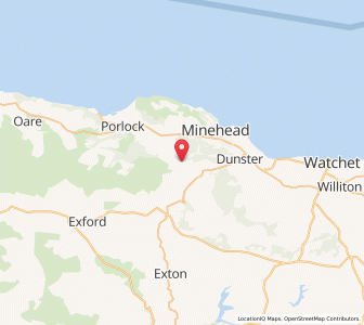 Map of Wootton Courtenay, EnglandEngland