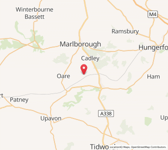 Map of Wootton Rivers, EnglandEngland