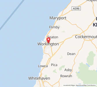 Map of Workington, EnglandEngland