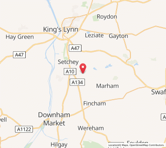 Map of Wormegay, EnglandEngland