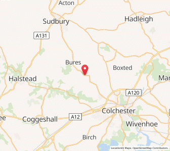 Map of Wormingford, EnglandEngland