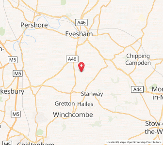 Map of Wormington, EnglandEngland