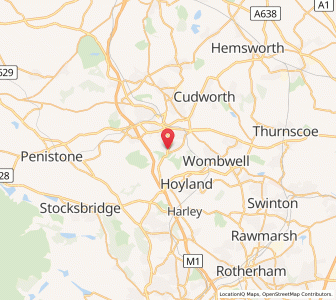Map of Worsbrough Bridge, EnglandEngland