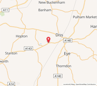 Map of Wortham, EnglandEngland