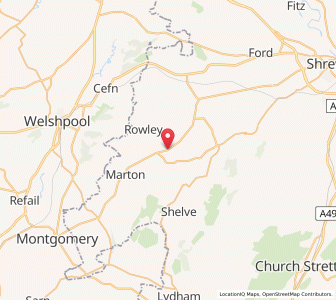 Map of Worthen, EnglandEngland