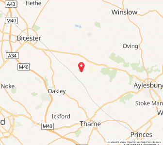 Map of Wotton Underwood, EnglandEngland