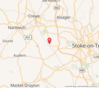 Map of Wrinehill, EnglandEngland