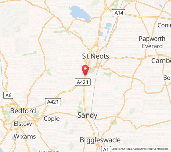Map of Wyboston, EnglandEngland