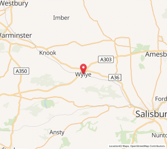 Map of Wylye, EnglandEngland