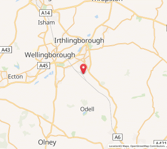 Map of Wymington, EnglandEngland