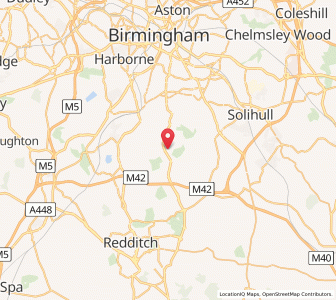 Map of Wythall, EnglandEngland
