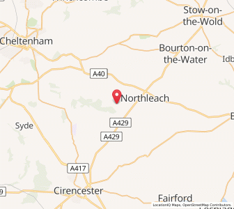 Map of Yanworth, EnglandEngland