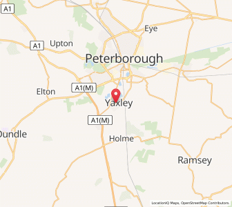 Map of Yaxley, EnglandEngland