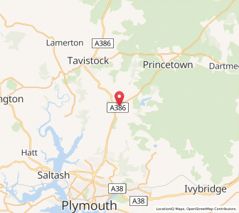 Map of Yelverton, EnglandEngland