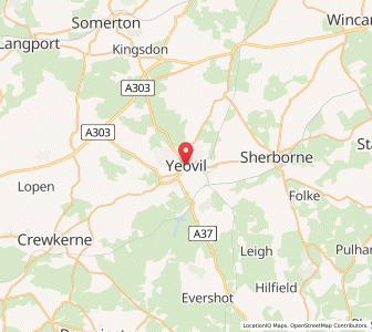 Map of Yeovil, EnglandEngland