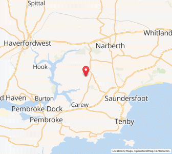 Map of Yerbeston, WalesWales