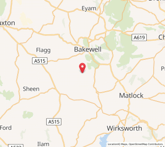 Map of Youlgreave, EnglandEngland