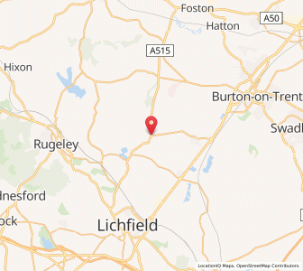 Map of Yoxall, EnglandEngland