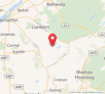 Map of Yr Wyddfa, Wales