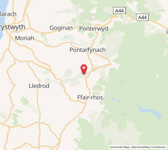 Map of Yspytty-Ystwyth, WalesWales
