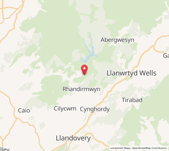 Map of Ystrad-ffin, WalesWales