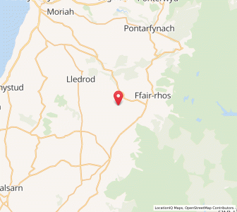 Map of Ystrad-Meurig, WalesWales