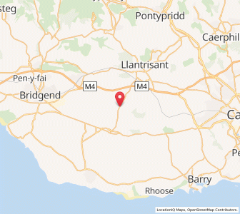 Map of Ystradowen, WalesWales