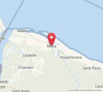 Map of Mana, Guyane