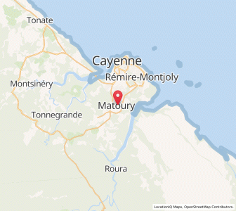 Map of Matoury, Guyane