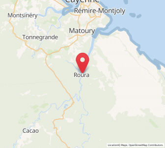 Map of Roura, Guyane