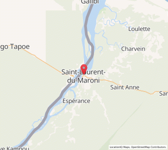 Map of Saint-Laurent-du-Maroni, Guyane