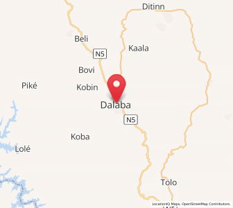 Carte : Dalaba, Mamou