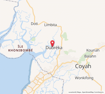Carte : Dubréka, Kindia
