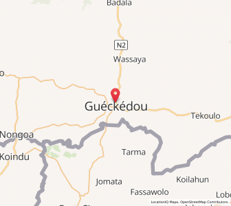 Carte : Guéckédou, Nzérékoré