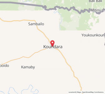 Carte : Koundara, Boké