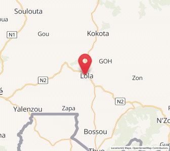 Carte : Lola, Nzérékoré