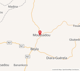 Carte : Moussadou, Nzérékoré