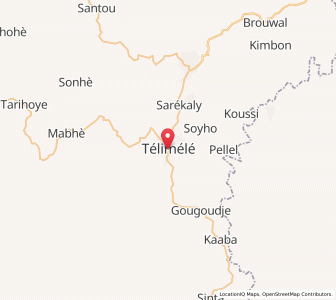 Carte : Télimélé, Kindia