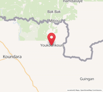 Carte : Youkounkoun, Boké