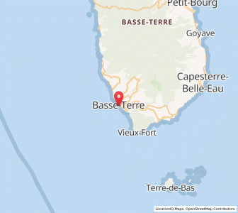 Map of Basse-Terre, Guadeloupe