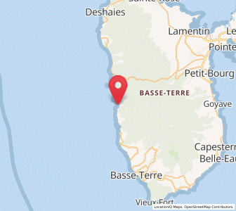 Carte : Bouillante, Guadeloupe