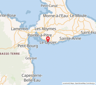 Map of Le Gosier, Guadeloupe