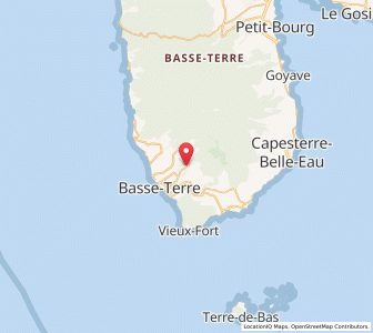 Map of Saint-Claude, Guadeloupe